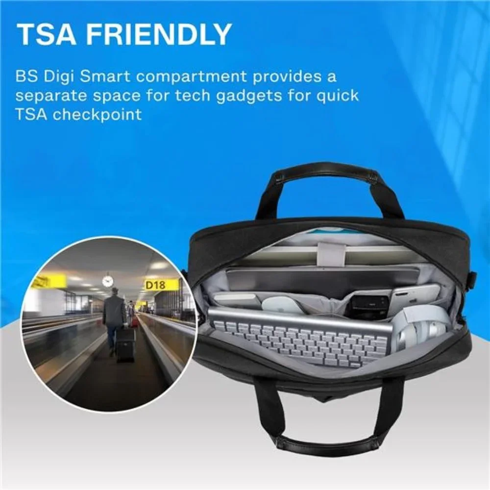 15.6 Inch Laptop Bag Business Briefcase Lockable Computer Bag Work Bag Men Women